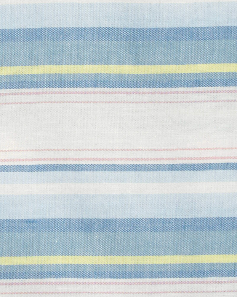 Toddler Baja Stripe Button-Front Short Sleeve Shirt, image 3 of 3 slides