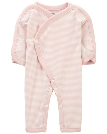 Preemie Striped Cotton Sleep & Play Pajamas, 