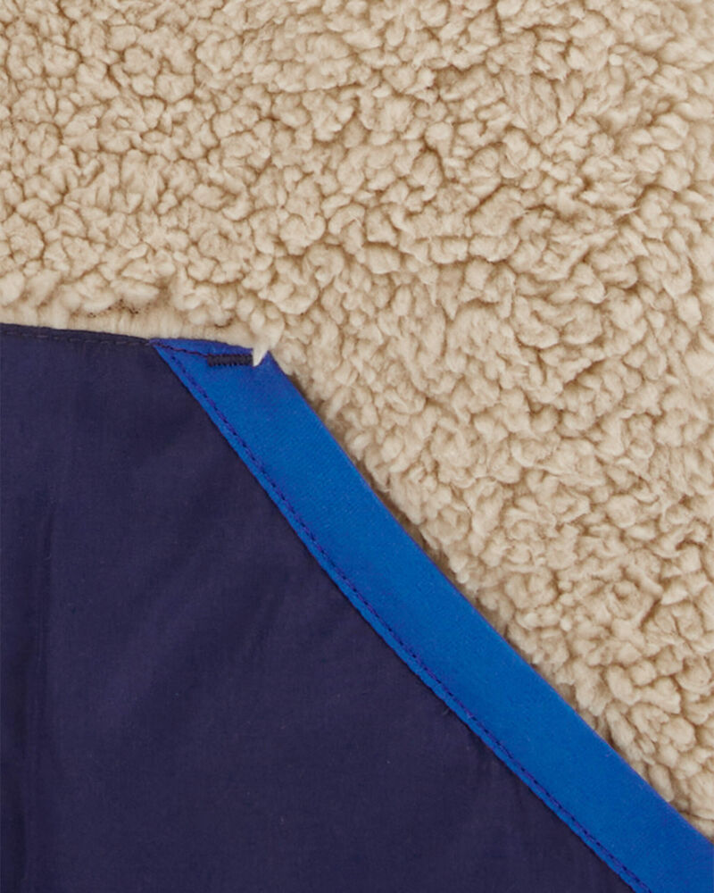 Baby Colorblock Faux Sherpa Mid-Weight Jacket, image 4 of 4 slides