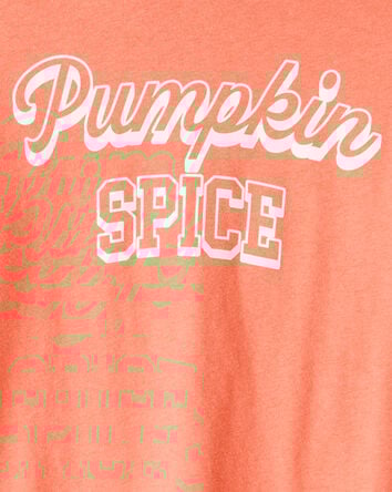 Girls Pumpkin Spice Short-Sleeve Graphic Tee - Orange, 