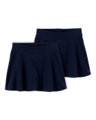 Toddler 2-Pack Ponte Knit Uniform Skirts - Navy, image 1 of 5 slides