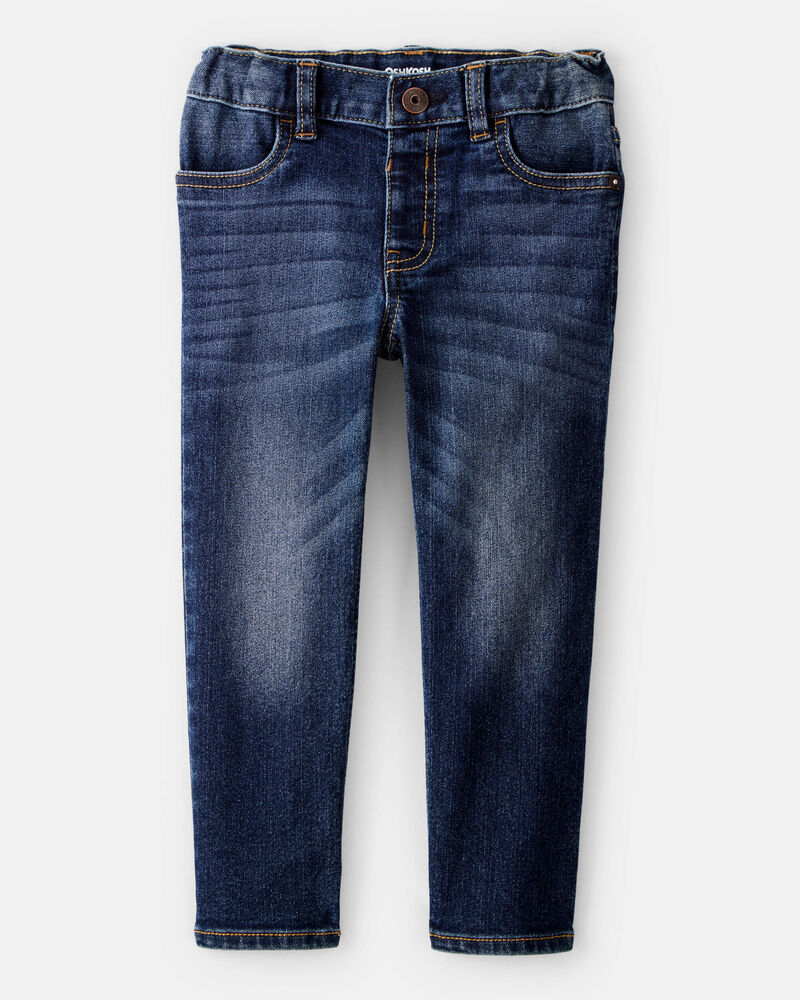 Toddler Dark Blue Wash Classic Jeans, image 1 of 5 slides