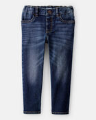 Toddler Dark Blue Wash Classic Jeans, image 1 of 5 slides