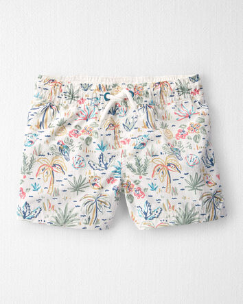 Toddler Boy Recycled Swim Trunks in Tropical Paradise, 