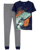 Kid 2-Piece Iguana Cotton Blend Pajamas, image 1 of 2 slides