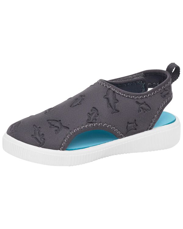 Grey Kid Dinosaur Water Shoes