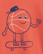 Toddler Basketball Short-Sleeve Graphic Tee - Orange, image 2 of 3 slides