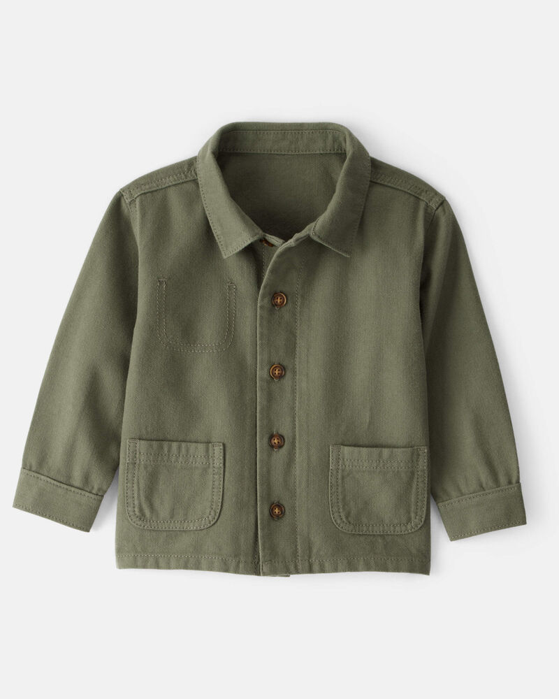 Toddler Boy Herringbone Long-Sleeve Fashion Jacket - Olive, image 1 of 3 slides