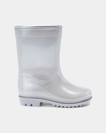 Toddler Girl Rain Boots - Silver, 