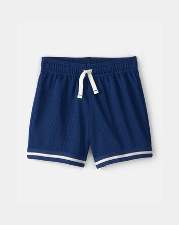 Toddler Boy Stripe Mesh Active Shorts - Blue, 