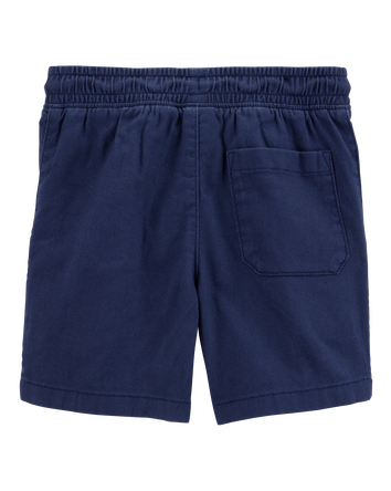 Boys Pull-On Twill Shorts - Navy, 