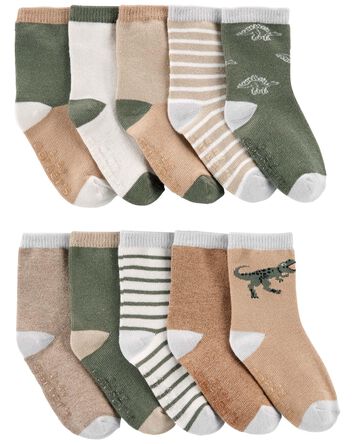 Toddler 10-Pack Dinosaur Socks, 