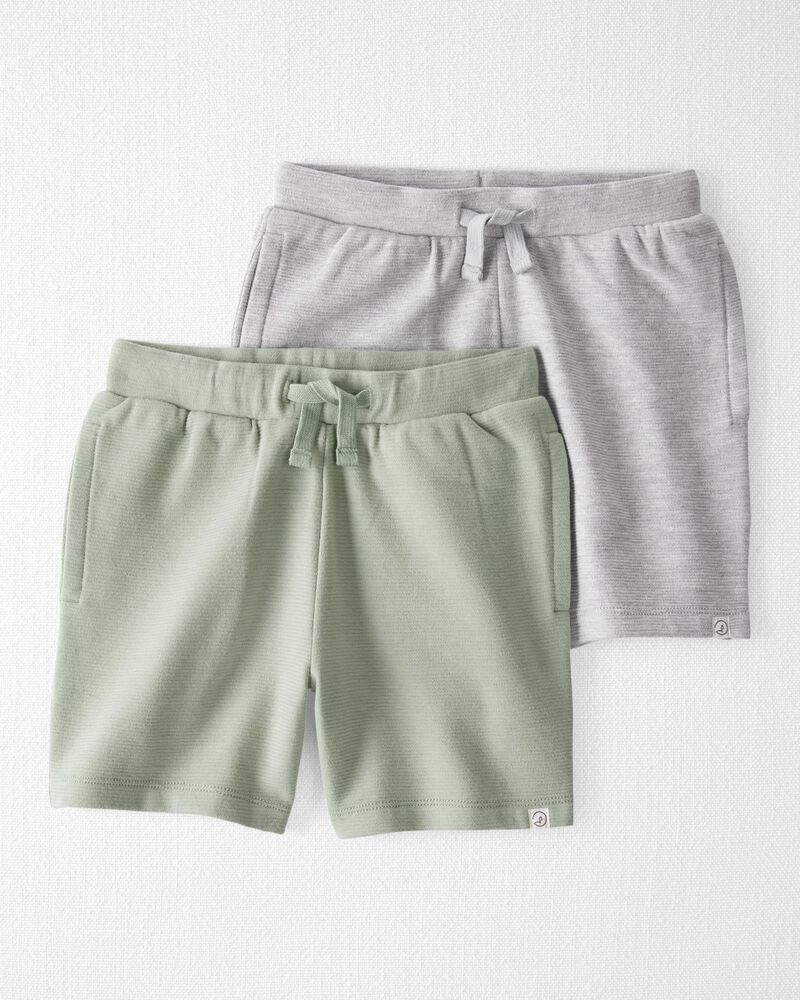 Kid 2-Pack Organic Cotton Shorts, image 1 of 6 slides