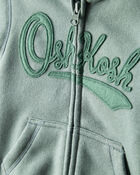 Baby Boy OshKosh Fleece Logo Zip Jacket - Green, image 2 of 4 slides