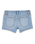Baby Lace Hem Iconic Denim Short - Daytona Wash, image 2 of 4 slides