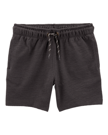 Baby Pull-On Cotton-Blend Shorts - Black, 