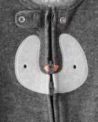 Baby Penguin Loose Fit Sleep & Play Pajamas - Grey, image 3 of 4 slides