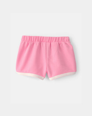 Baby Girl French Terry Athletic Shorts - Pink, 