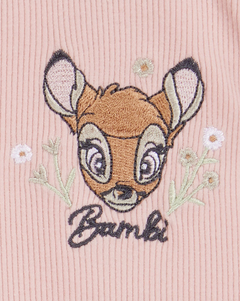 Toddler 2-Piece Bambi Flutter-Sleeve & Bike Short Set - Pink, image 4 of 5 slides