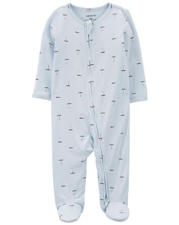 Baby Sailboat Zip-Up PurelySoft Sleep & Play Pajamas, 