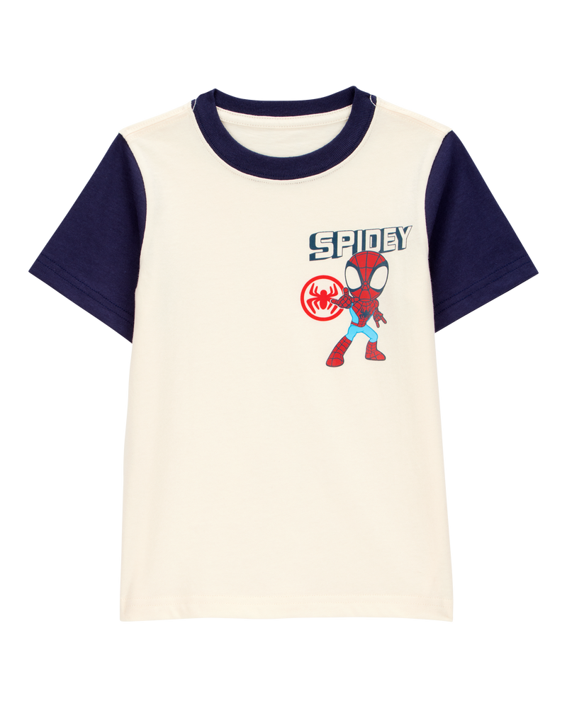 Toddler Marvel™ Spider-Man Short-Sleeve Graphic Tee - Cream, image 1 of 3 slides