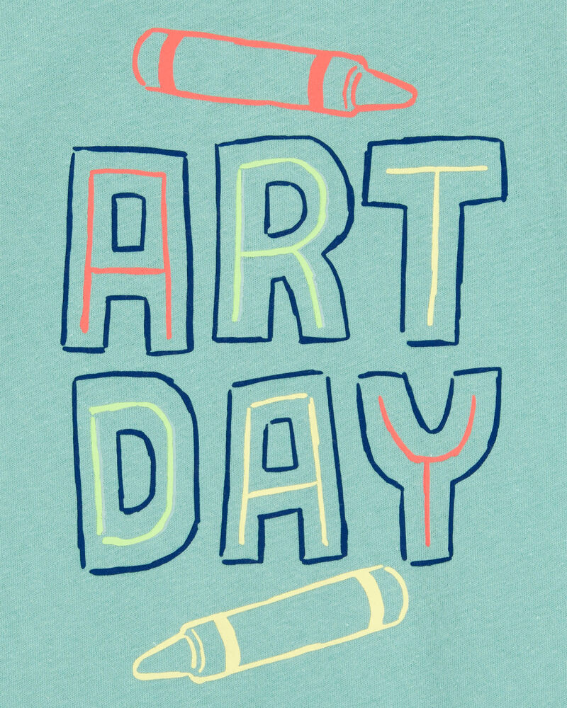 Toddler Boy Art Day Short-Sleeve Graphic Tee - Teal, image 2 of 3 slides