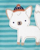 Baby Boy 1-Piece Wolf Striped 100% Snug Fit Cotton Footie Pajamas, image 2 of 4 slides