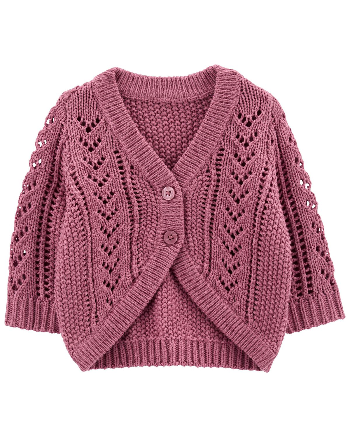 Lucid Purple Baby Chunky Knit Yarn Cardigan
