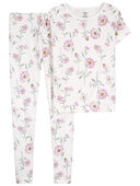 Floral - Kid 2-Piece Floral 100% Snug Fit Cotton Pajamas