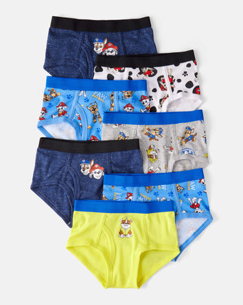Toddler Boy 7-Pack PAW Patrol® Brief Underwear - Blue/Navy/White/Yellow, 