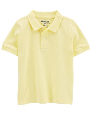 Toddler Yellow Piqué Polo Shirt, 