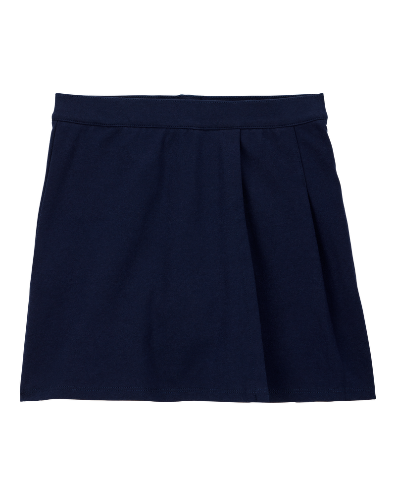 Kid Ponte Knit Uniform Skort - Navy, image 1 of 4 slides