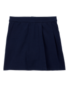 Kid Ponte Knit Uniform Skort - Navy, image 1 of 4 slides