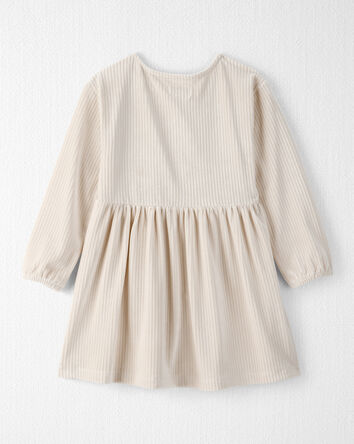 Toddler Girl Recycled Ribbed Velour Dress, 