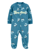 Baby Little Brother Fleece Zip-Up Footie Sleep & Play Pajamas, image 1 of 5 slides