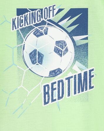 Kid 2-Piece Soccer Print Loose Fit Pajamas, 
