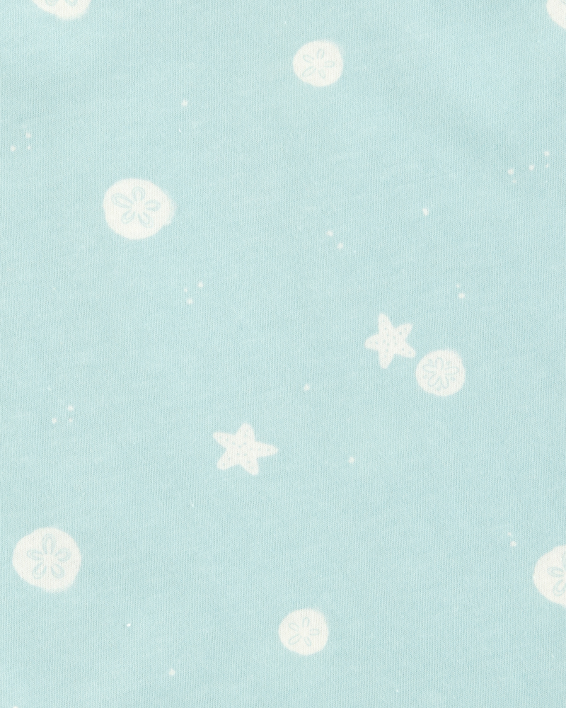 Toddler Seashell Flutter-Sleeve Tank - Turquoise, image 2 of 3 slides