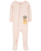 Baby 1-Piece Pineapple 100% Snug Fit Cotton Footie Pajams, image 1 of 2 slides