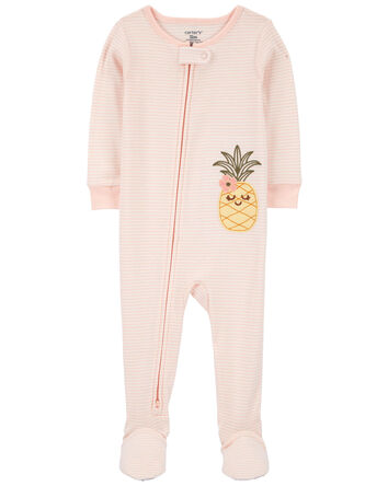 Baby 1-Piece Pineapple 100% Snug Fit Cotton Footie Pajams, 
