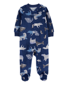 Baby 2-Pack Zip-Up Fleece Sleep & Play Pajamas, image 4 of 5 slides