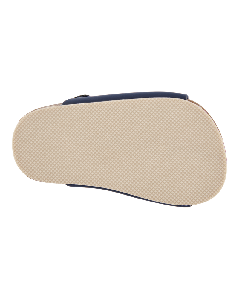 Baby Buckle Faux Cork Sandals  - Navy, image 5 of 7 slides