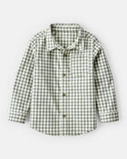 Toddler Boy Long-Sleeve Plaid Button Down Shirt - Green, image 1 of 3 slides