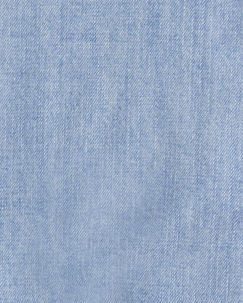 Baby Organic Cotton Chambray Shortalls, image 4 of 5 slides