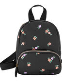Black - OshKosh Floral Mini Backpack
