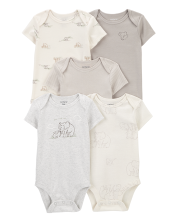 Baby 5-Pack Short-Sleeve Bodysuits, 