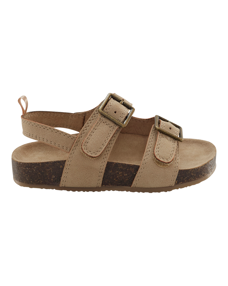 Toddler Flatbed Sandals - Tan, image 2 of 7 slides