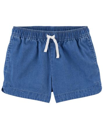 Kid Pull-On Chambray Shorts, 