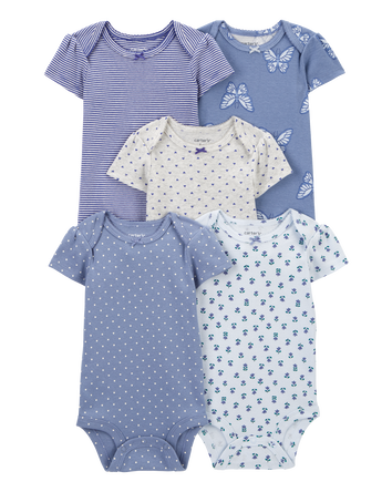 Baby 7-Piece Short-Sleeve Bodysuits & Pull-On Pants Set, 