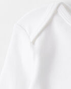 Baby 4-Pack Long-Sleeve Bodysuits - White, image 3 of 6 slides