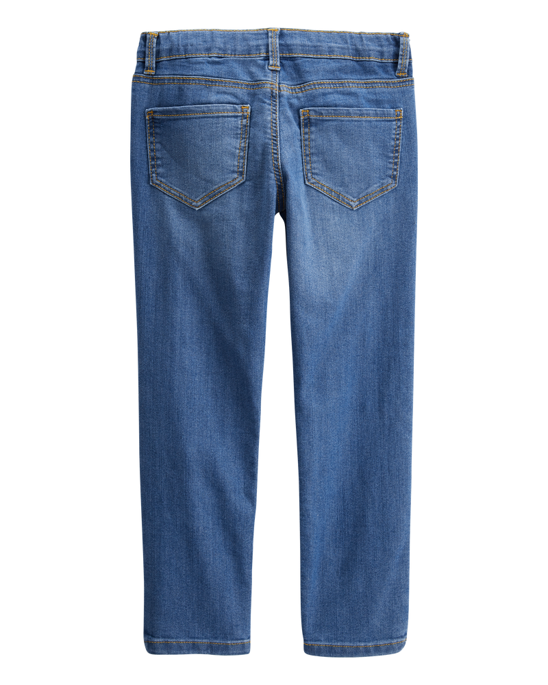 Kid Medium Blue Wash Super Skinny-Leg Jeans, image 3 of 6 slides